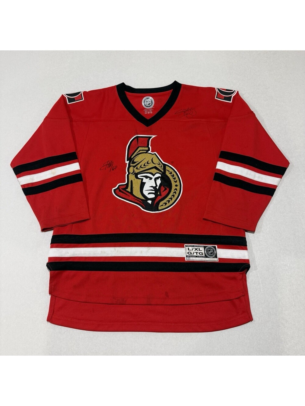Retro Ottawa Senators Hockey Jersey Size L/XL Reebok Boys